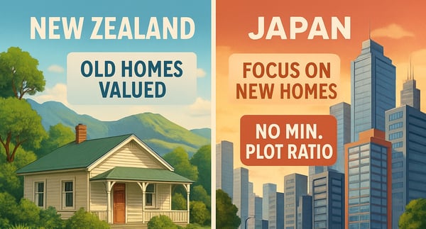 深入比较新西兰和日本的房地产市场|解释二手房在价值、税收和购买规定方面的差异。