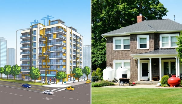 [Comparaison entre le gaz de ville et le gaz propane.